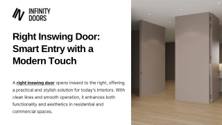 Right Inswing Door Smart Entry with a Modern Touch