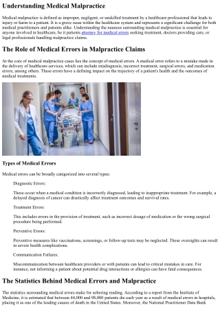 The Link Between Medical Errors and Malpractice Claims