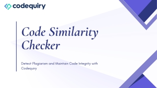 Codequiry: The Future of Code Similarity Checker Technology
