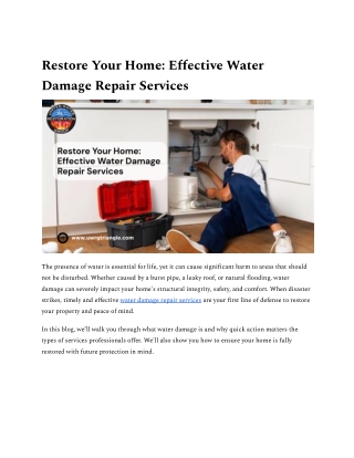 Restore Your Home_ Effective Water Damage Repair Services