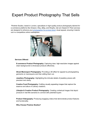 Expert Product Photography That Sells