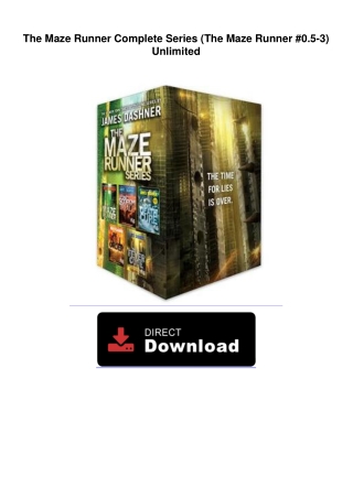 BOOK-The-Maze-Runner-Complete-Series--(The-Maze-Runner-#0.5-3)-Unlimited