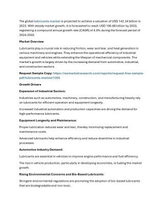Lubricants Market