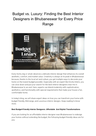 Budget vs. Luxury_ Finding the Best Interior Designers in Bhubaneswar for Every Price Range (1)