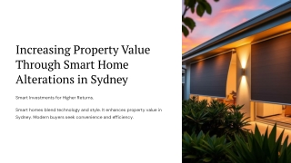 Increasing Property Value through Smart Home Alterations Sydney
