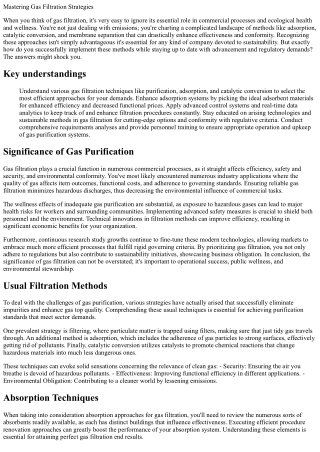 Learning Gas Purification Methods
