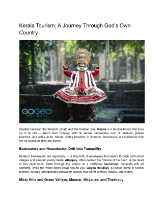 Kerala Tourism_ A Journey Through God’s Own Country