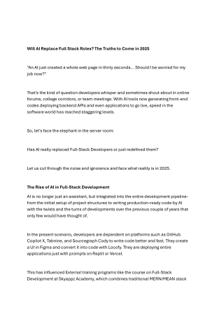 Will AI Replace Full Stack Roles