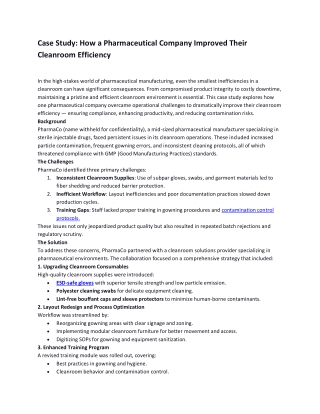 superior cleanroom pharmasutical