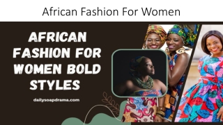 African Fashion for Women