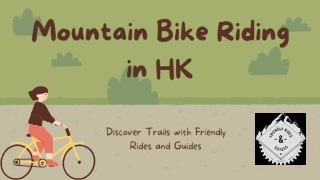 Mountain Bike Riding in HK