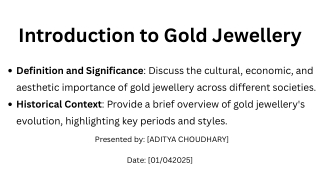 Timeless Elegance: The Allure of Gold Jewellery