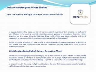 How to Combine Multiple Internet Connections Globally