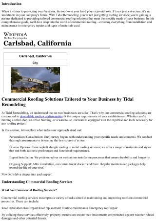 Commercial Roofing Solutions Tailored to Your Business by Tidal Remodeling