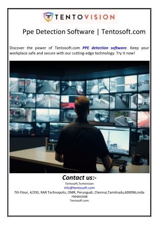 Ppe Detection Software | Tentosoft.com