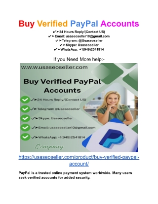 Buy Verified PayPal Accounts