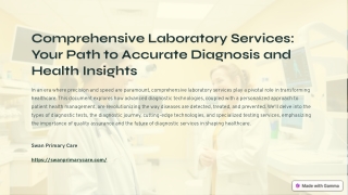 Comprehensive Laboratory Services: Your Path to Accurate Diagnosis and Health In