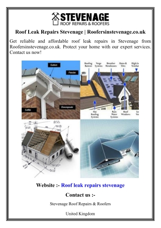 Roof Leak Repairs Stevenage   Roofersinstevenage.co.uk