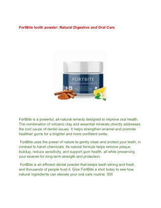 FortBite tooth powder_ Natural Digestive and Oral Care