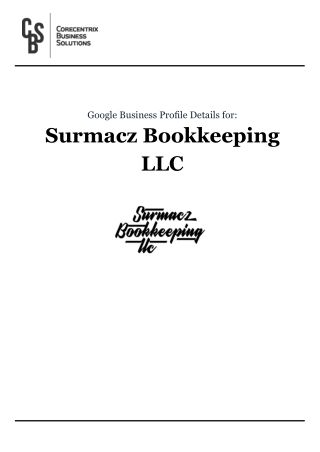 Monthly bookkeeping services | Surmacz Bookkeeping LLC