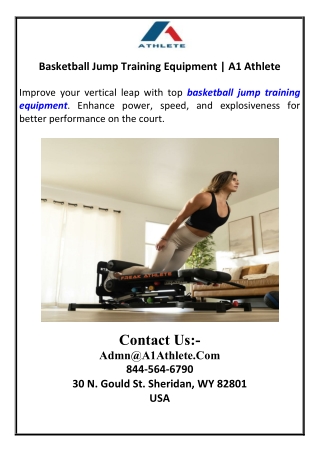 Basketball Jump Training Equipment  A1 Athlete