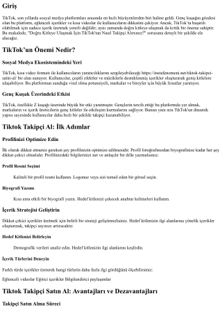 Doğru Kitleye Ulaşmak İçin TikTok'tan Nasıl Takipçi Alırsınız?