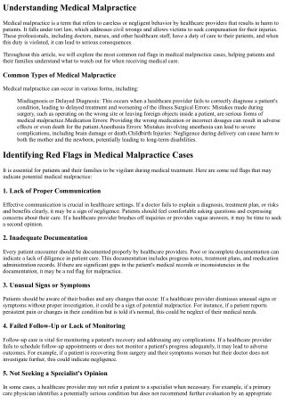 Medical Malpractice: Red Flags to Watch Out For
