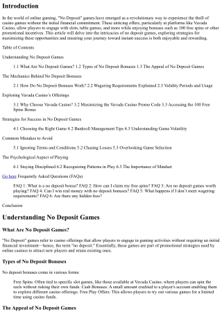 No Deposit' Games Explained - Strategies for Instant Success!