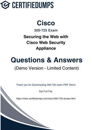 Cisco 300-725 SWSA Practice PDF – Ace Your Security Certification Exam