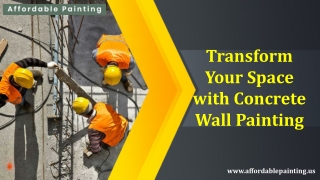 Transform Your Space with Concrete Wall Painting