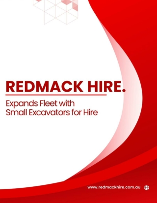 RedMack Equipment Hire Expands Fleet with Small Excavators for Hire