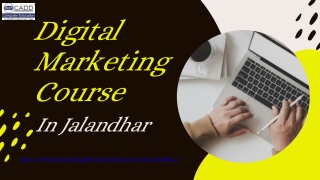 Digital Marketing Course in Jalandhar - TechCADD Computer Education