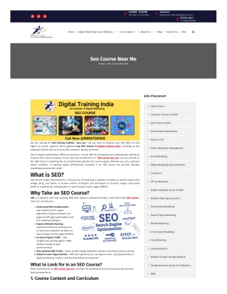 SEO COURSE NEAR ME