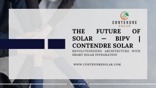 The Future of Solar — BIPV  Contendre Solar