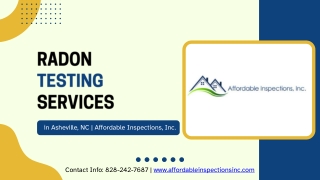 Radon Testing Asheville NC