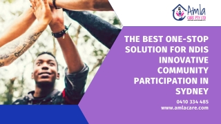 The Best One-Stop Solution for NDIS Innovative Community Participation in Sydney