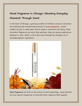 Mood Fragrance in Chicago  Elevating Everyday Moments Through Scent
