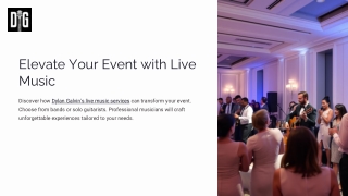 Hire a Solo Guitarist for Intimate & Elegant Events