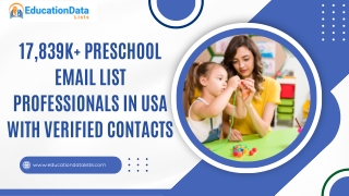Why Choose Education Data Lists Preschool Email List?