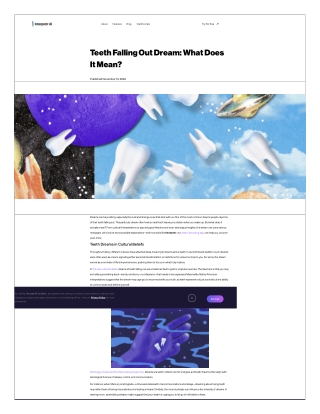 Teeth Falling Out Dream Meaning Psychological & AI Interpretations