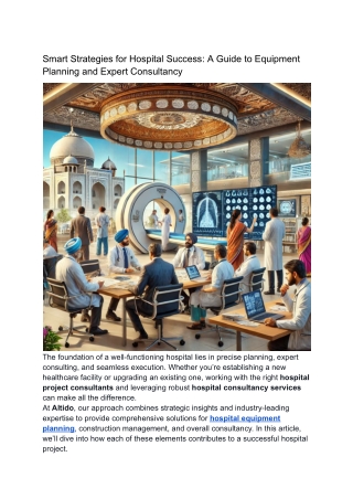 Smart Strategies for Hospital Success_ A Guide to Equipment Planning and Expert Consultancy
