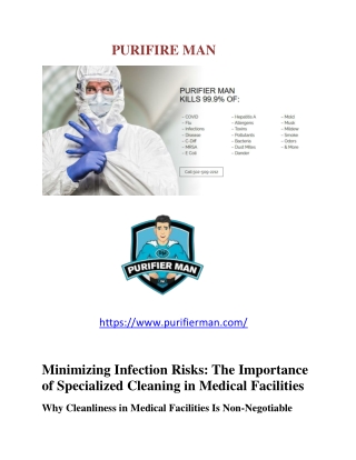 Sanitizing Services in Hospitals and Nursing Homes