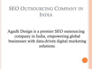 Unlock Growth with a Top SEO Outsourcing Company in India – Agadh Design