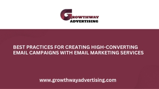 BEST PRACTICES FOR CREATING HIGH-CONVERTING EMAIL CAMPAIGNS WITH EMAIL MARKETING SERVICES
