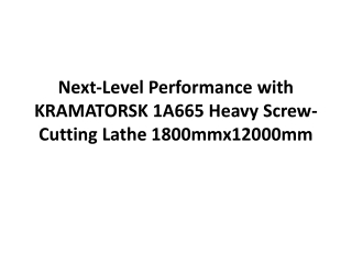 Next-Level Lathe Performance with POREBA TR 100 CFace Lathe