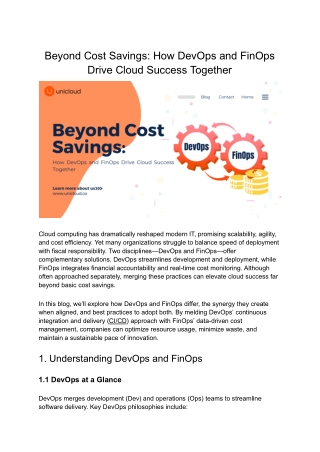 Beyond Cost Savings_ How DevOps and FinOps Drive Cloud Success Together