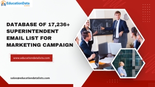 Superintendent Email List for Marketing Campaign