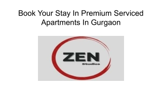 Book Your Stay In Premium Serviced Apartments In Gurgaon