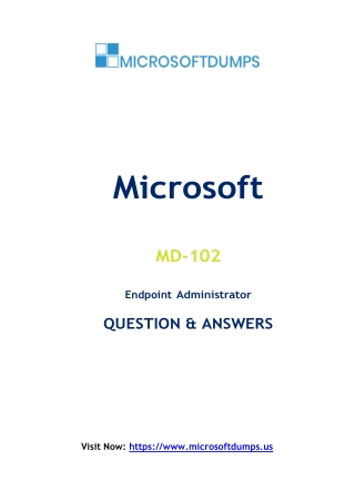 Are MD-102 Exam Dumps the Secret to Microsoft Certification Success?