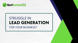 Struggle in Lead Generation for Your Business PPT